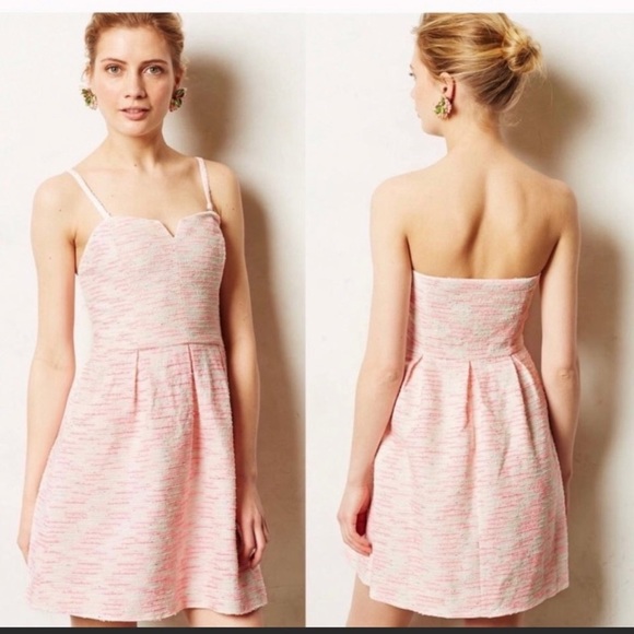 Moulinette Soeurs Anthropologie pink & white fit and flare removable straps mini - Picture 13 of 13